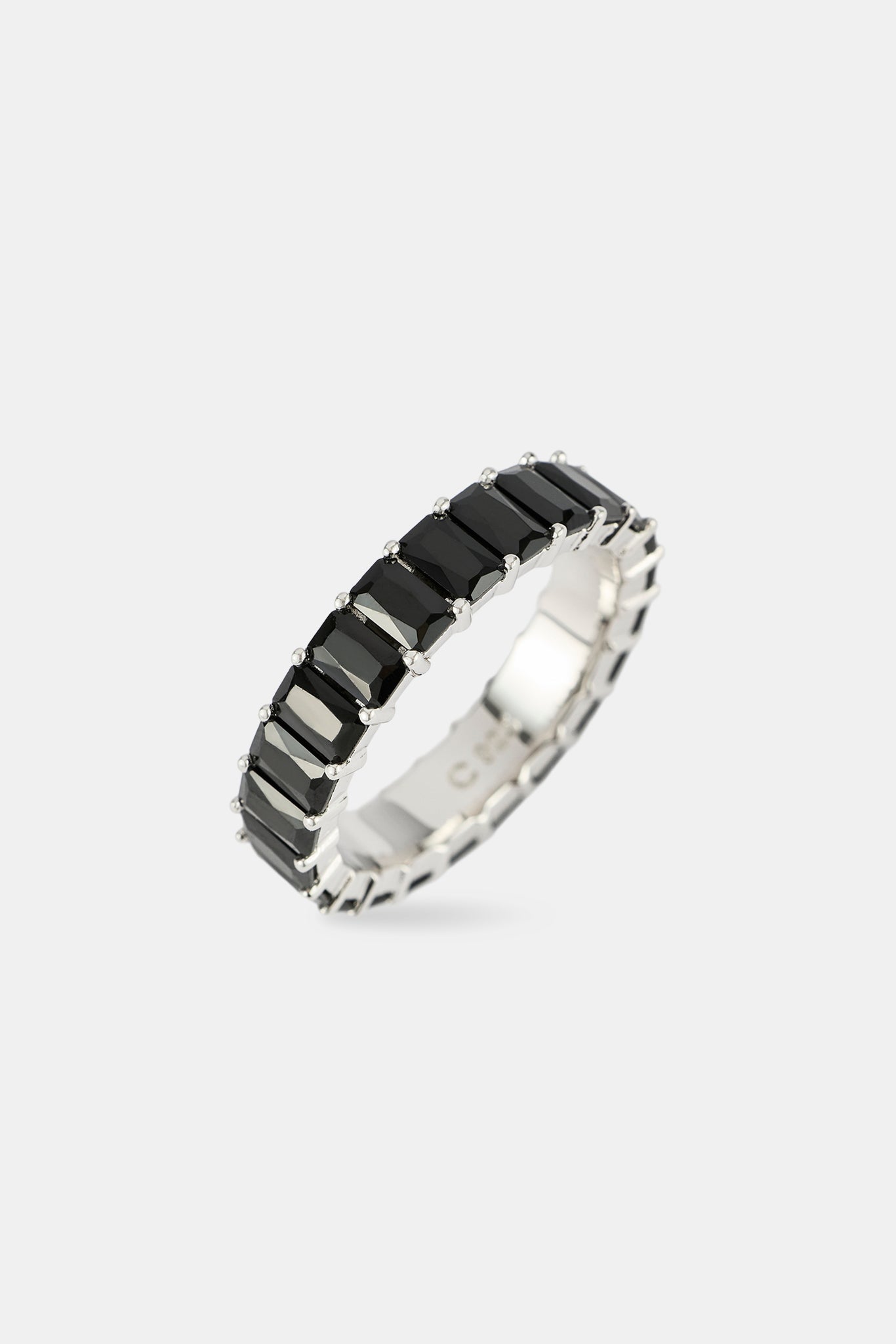 Iced Black Tennis Ring - 5mm